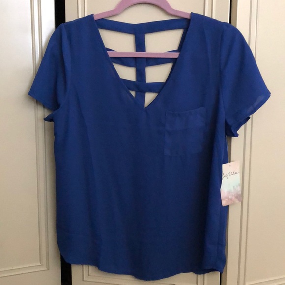 royal blue dressy top